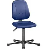 BIMOS Unitec ESD-werkstoel met glijders, stof, Duotec blauw
