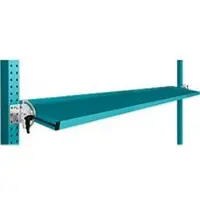Manuflex kantelbare opbergconsole, voor de serie Universal of Profi, bruikbare diepte 345 m, voor tafelbreedte 1750 mm, waterblauw