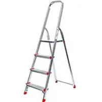 SZ Metall Aluminium trapladder, belastbaar tot 150 kg, 4 treden