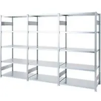 Ordo Insteekstelling Industry - stalen - 1 basisrek + 2 aanbouwrekken - modulair - B 3080 x D 535 x H 2000 mm - draagvermogen 1200 kg - 15 legborden - verzinkt