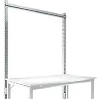 Manuflex Opbouwframe, Basistafel STANDAARD werktafel-/werkbanksysteem UNIVERSAL/PROFI, 1500 mm, aluminium zilver