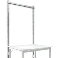 Manuflex Opbouwframe, Basistafel STANDAARD werktafel-/werkbanksysteem UNIVERSAL/PROFI, 1250 mm, aluminium zilver