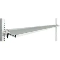 Manuflex kantelbare opbergconsole, voor de serie Universal of Profi, bruikbare diepte 345 m, voor tafelbreedte 2000 mm, lichtgrijs