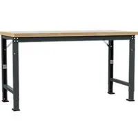 Manuflex werkbank Profi speciaal, tafelblad kunststof, 1750 x 700 mm, antraciet
