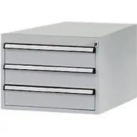 Manuflex onderbouw met schuifladen, voor werkbank Profi diepte 700 mm, aluminium zilver