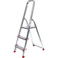 SZ Metall Aluminium trapladder, belastbaar tot 150 kg, 3 treden