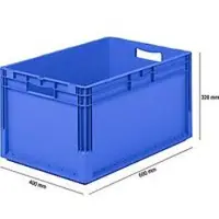 Ssi Lichte Eurobox ELB 6320, van PP, inhoud 64 l, zonder deksel, blauw