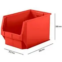 Ssi Magazijnbak LF 533 - polypropeen - L 500 x B 312 x H 300 mm - 38 l - rood