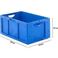 Ssi Eurobox serie LTB 6270, van PP, inhoud 51,4 l, zonder deksel, blauw