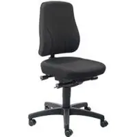 BIMOS Bureaustoel All-In-One Trend 9633, met wielen, stoffen bekleding, Duotec zwart gemêleerd
