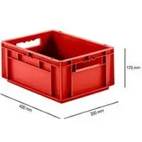 Ssi EURO formaat krat EF 4170 - zonder deksel - 15,7 liter - rood