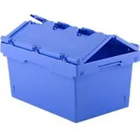 Ssi Nestbare en stapelbak KMB DH 627 – polypropeen - met deksel - L 609 x B 399 x H 307 mm - 47 L - blauw