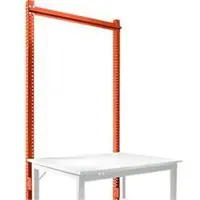 Manuflex Opbouwframe, Basistafel SPECIAAL werktafel-/werkbanksysteem UNIVERSAL/PROFI, 1250 mm, roodoranje
