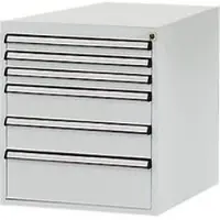 Manuflex onderbouw met schuifladen, voor werkbank Profi diepte 700 mm, lichtgrijs