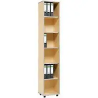 Schäfer Shop Open kast MOXXO IQ, hout, 6 vakken, 6 ordnerhoogten, B 401 x D 362 x H 2168 mm, esdoornpatroon