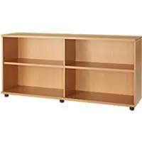 Schäfer Shop Boekenkast van hout, 2 legborden, B 1600 mm x D 421 x H 750 mm, beuken