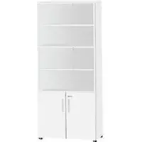 Schäfer Shop SET UP combi-boekenkast, 6 OH, B 800 x D 420 x H 2196 mm, wit/wit
