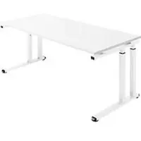 Schäfer Shop Bureautafel SET UP, C-poot onderstel, 1800 x 800, wit/wit