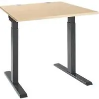 Schäfer Shop ERGO-T 2.0 bureau, vierkant, T-voet, B 800 x D 800 x H 675-895 mm, ahorn/antraciet