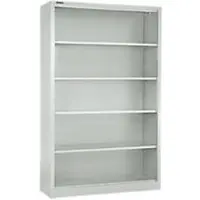 Schäfer Shop MS iCONOMY stalen boekenkast, 5 OH, B 1200 x D 400 x H 1935 mm, lichtgrijs RAL 7035