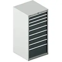 Schäfer Shop Ladekast SCHÄFER 36-36, 9 schuifladen, tot 75 kg, B 717 x D 725 x H 1450 mm, lichtgrijs/antracietgrijs