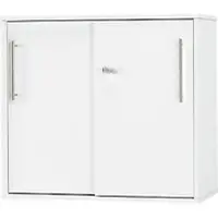 Schäfer Shop aanbouw-/schuifdeurkast Start Off, op tafelhoogte, afsluitbaar, B 800 x D 420 x H 726 mm, wit/wit