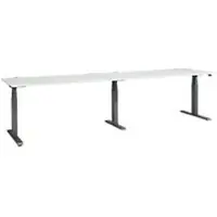 Schäfer Shop ERGO-T 2.0 Grote tafel, elektrische hoogteverstelling, rechthoekig, T-voet, B 3200 x D 800 x H 640-1300 mm, lichtgrijs/antraciet