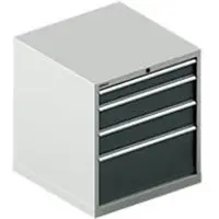 Schäfer Shop Ladekast SCHÄFER 36-36, 4 schuifladen, tot 75 kg, B 717 x D 725 x H 800 mm, lichtgrijs/antracietgrijs