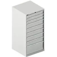 Schäfer Shop Ladekast SCHÄFER 36-36, 9 schuifladen, tot 75 kg, B 717 x D 725 x H 1450 mm, lichtgrijs