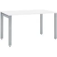 Schäfer Shop LOGIN bureau, 4-poots, B 1200 x D 800 x H 740 mm, wit/blank aluminium