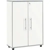 Schäfer Shop Archiefkast Moxxo IQ, hout, 2 legborden, 3 ordnerhoogten, B 801 x D 362 x H 1115 mm, afsluitbaar, wit