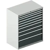 Schäfer Shop Ladekast SCHÄFER 64-36, 10 schuifladen, tot 75 kg, B 1193 x D 725 x H 1450 mm, lichtgrijs/antracietgrijs