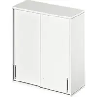 Schäfer Shop Opzetkast met schuifdeuren TETRIS WOOD, 3 ordnerhoogten, B 1000 mm, wit