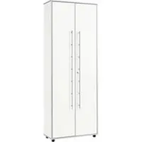 Schäfer Shop Archiefkast Moxxo IQ, hout, 5 legborden, 6 ordnerhoogten, B 801 x D 362 x H 2166 mm, afsluitbaar, wit