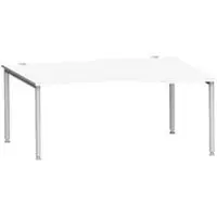 Schäfer Shop Bureautafel in vrije vorm MODENA FLEX, aanbouw rechts B 1800 mm wit