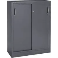 Schäfer Shop Schuifdeurkast, 3 ordnerhoogten, B 1200 mm, grafiet RAL 7024