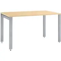 Schäfer Shop LOGIN bureau, 4-poots, B 1200 x D 800 x H 740 mm, ahorn/blank aluminium