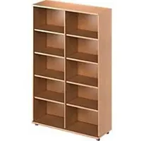 Schäfer Shop open kast TETRIS WOOD, 5 OH, hoogte incl. glijders, B 1200 mm, beuken afwerking