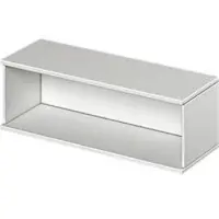Schäfer Shop Open opzetkast TETRIS WOOD - B 1200 x D 421 x H 400 mm - 1 OH - lichtgrijs - ons merk