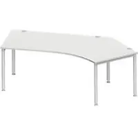 Schäfer Shop Hoekbureautafel MODENA FLEX 135°, aanbouw rechts, lichtgrijs