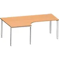 Schäfer Shop hoekbureau MODENA FLEX 90°, aanbouw links, B 2000 mm, beuk