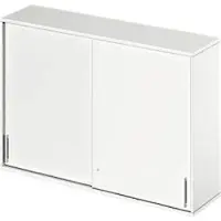 Schäfer Shop Opzetkast met schuifdeuren TETRIS WOOD, 3 ordnerhoogten, B 1600 mm, wit