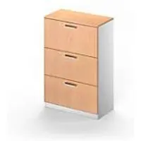 Schäfer Shop archiefkast TETRIS SOLID, 3 laden, 3 OH B 800 x H 1170 mm, beuken decor/blank aluminium