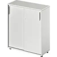Schäfer Shop schuifdeurkast TETRIS WOOD, 3 OH, B 1000 mm, hoogte incl. glijders, lichtgrijs