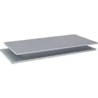 Schäfer Shop Legborden voor TETRIS SOLID schuifdeurkast B 800 mm/kruisrolluikkast B 1000 mm, wit aluminium, 2 st.