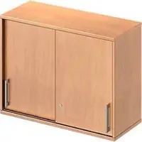Schäfer Shop Opzetkast met schuifdeuren TETRIS WOOD, 2 ordnerhoogten, B 1000 mm, hoogte incl. glijders, beukenpatroon