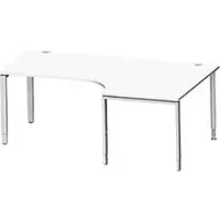 Schäfer Shop hoekbureau MODENA FLEX 90°, aanbouw rechts, B 2000 mm, wit