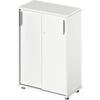 Schäfer Shop schuifdeurkast TETRIS WOOD, 3 OH, B 800 mm, hoogte incl. glijders, wit