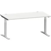 Schäfer Shop bureau MODENA FLEX, T-poot ronde buis, B 1600 x D 800 mm, lichtgrijs