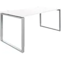 Schäfer Shop bureau Modena Flex, in hoogte verstelbaar, rechthoekige vorm, beugelvoet, breedte 1600 mm, wit